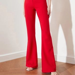 Theory Red Wide Trousers size 6, NWOT